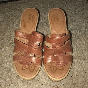 Born Handcrafted Footwear wedges size 8 worn once